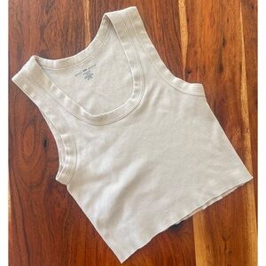 Brandy Melville Cropped Ribbed Tank OS